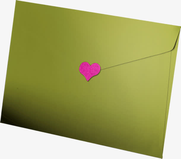 绿色情书信封七夕