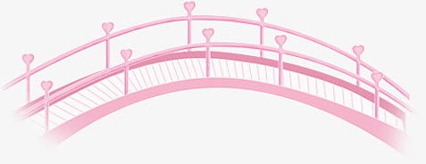粉色心桃唯美鹊桥