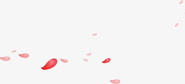 飘动的红色花瓣七夕情人节