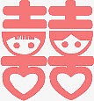 红色喜字背景图