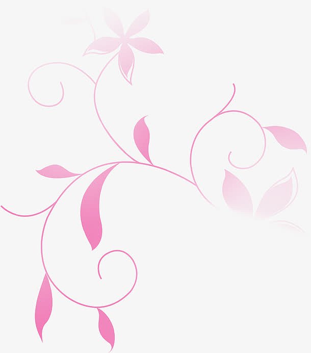 粉色藤蔓花纹海报背景七夕情人节