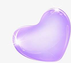 紫色透明爱心