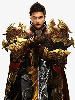 俊美金甲将军古风手绘海报背景