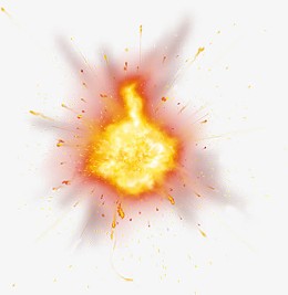 爆炸的黄色光辉光效海报背景