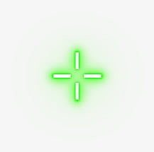 绿色光标瞄准发光光效