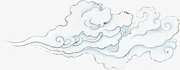 流动的卡通祥云七夕情人节