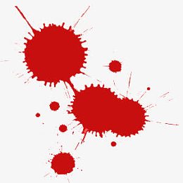 红色墨汁墨点