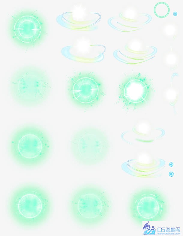 绿色圆球光效图片