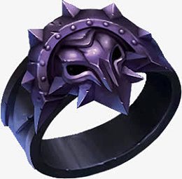 紫色恶魔戒指手绘游戏海报背景