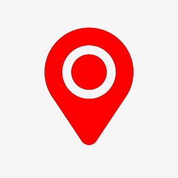 红色地点指示图标卡通