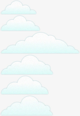 卡通淡蓝渐变云朵