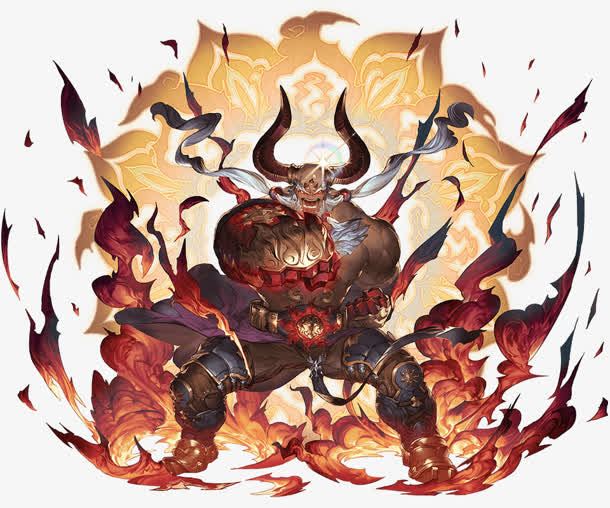 卡通牛头恶魔角色