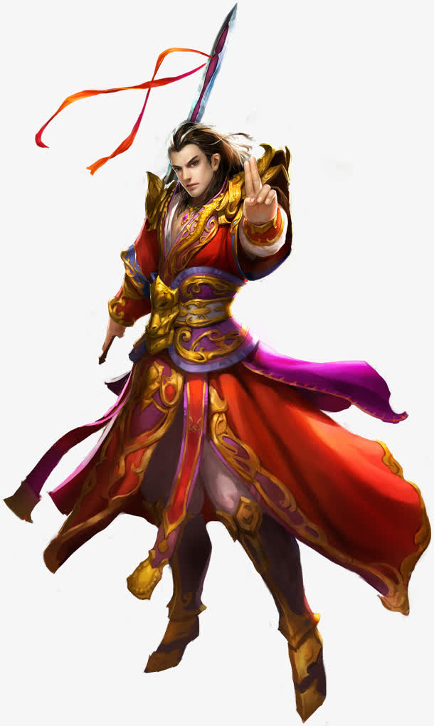 3d角色持剑男性帅哥