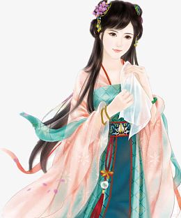 拿手绢古风美女游戏人物