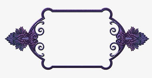 紫色花型装饰框