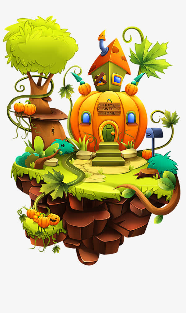 卡通南瓜屋元素