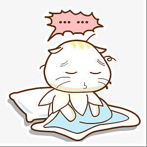 刚起床卡通小猫