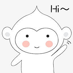 简笔画猴子打招呼
