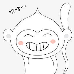 奸笑卡通小猴子