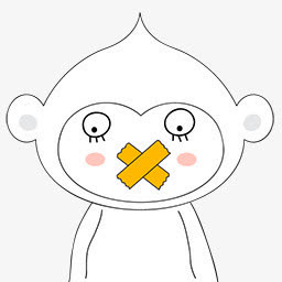 闭嘴卡通小猴子