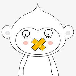 闭嘴卡通小猴子