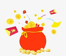 卡通钱袋金币钱包