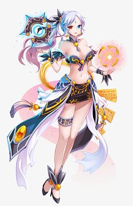 卡通大胸精灵美女