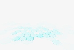 纯白底色加蓝色六方形