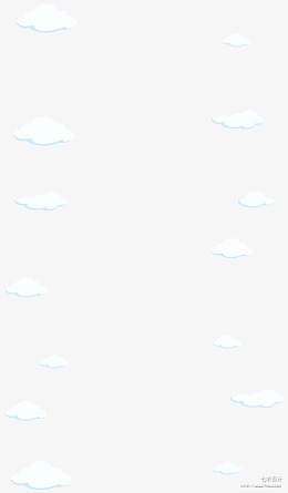 纯白底色的白色云彩