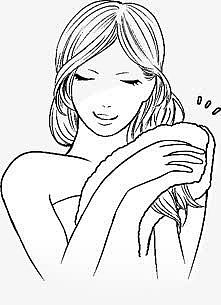 素描擦头发的女人