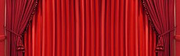 大红色喜庆帷幕海报背景
