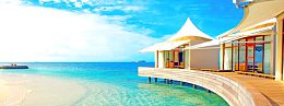 旅游马尔代夫唯美海景背景banner
