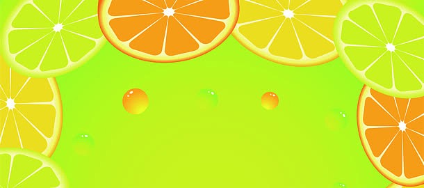 清新可人的柠檬橙子背景