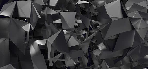 黑色立体几何图形背景图片
