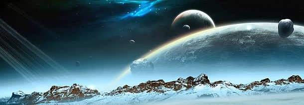 星际科幻大气设计banner背景