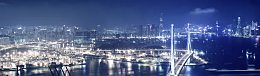 香港夜景banner创意设计