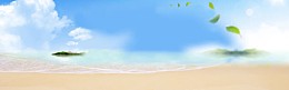 沙滩背景海报