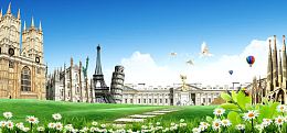 韩国校园主题背景banner