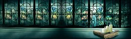 窗户雨景背景banner