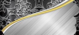 金属质感花纹名片背景banner