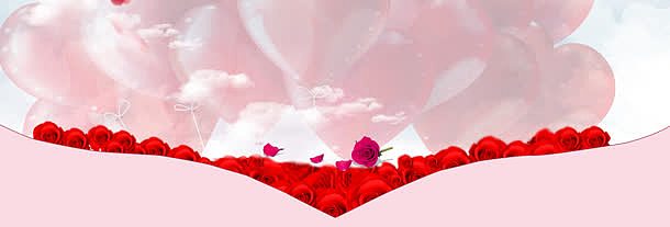 粉红玫瑰简约大气淘宝海报背景
