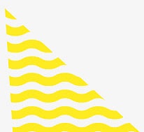 黄色波浪线条三角形