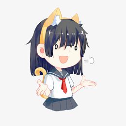 狐耳水手服卡通少女