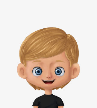 金色柔顺短发少年头像