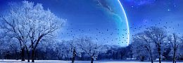 冬天雪景banner创意设计