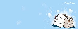 动漫流氓兔清新背景banner
