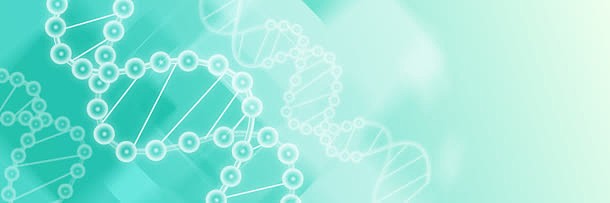 绿色DNA分子banner背景