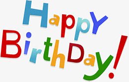 happy birthday生日快乐彩色艺术字