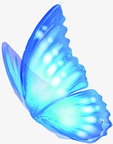 蓝色艺术蝴蝶素材