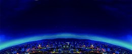 夜空城市灯光海报背景七夕情人节